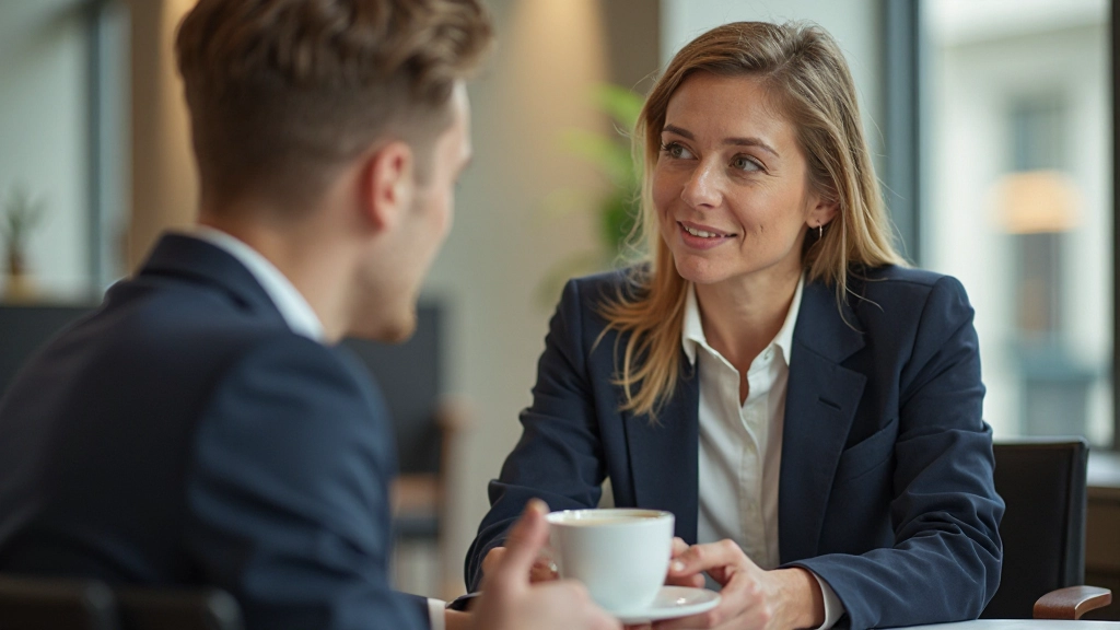 Account manager conducting client relationship strategy meeting to maximize customer value